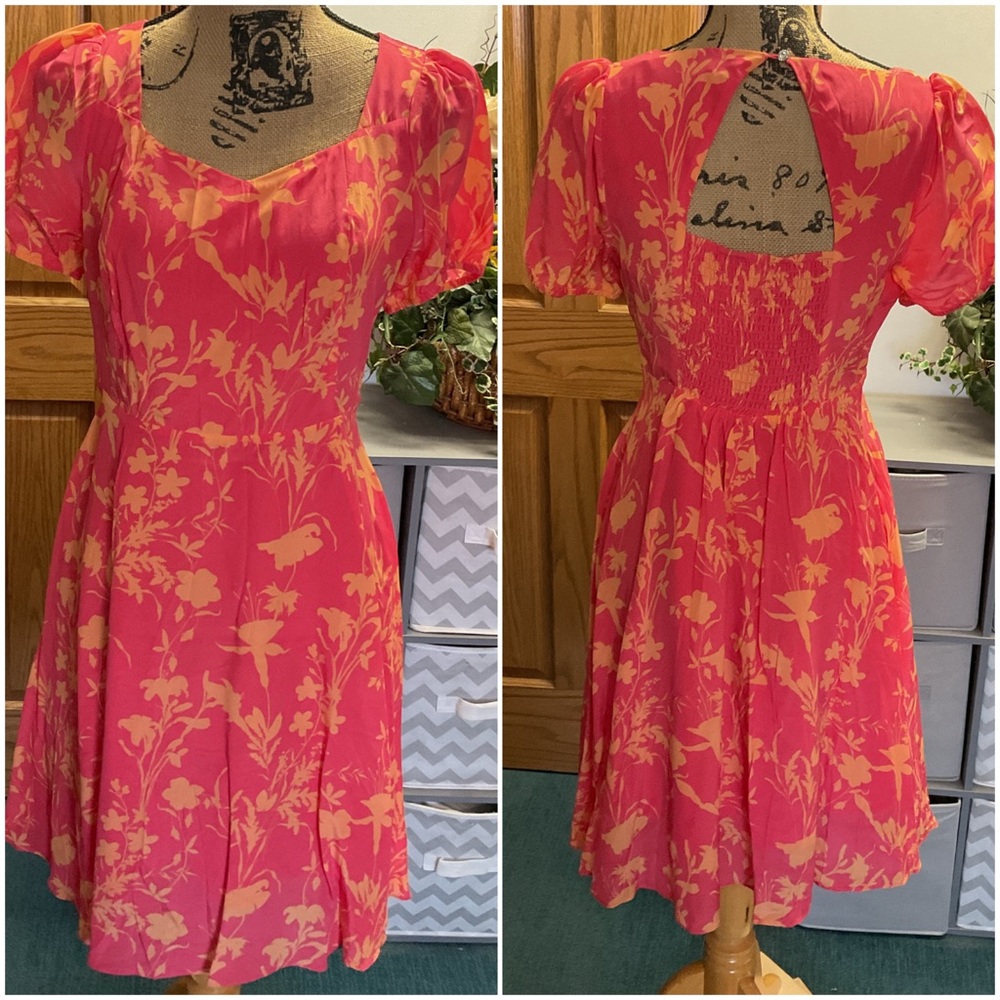 WDMYS 100% Silk Boho Chic A-line Dress